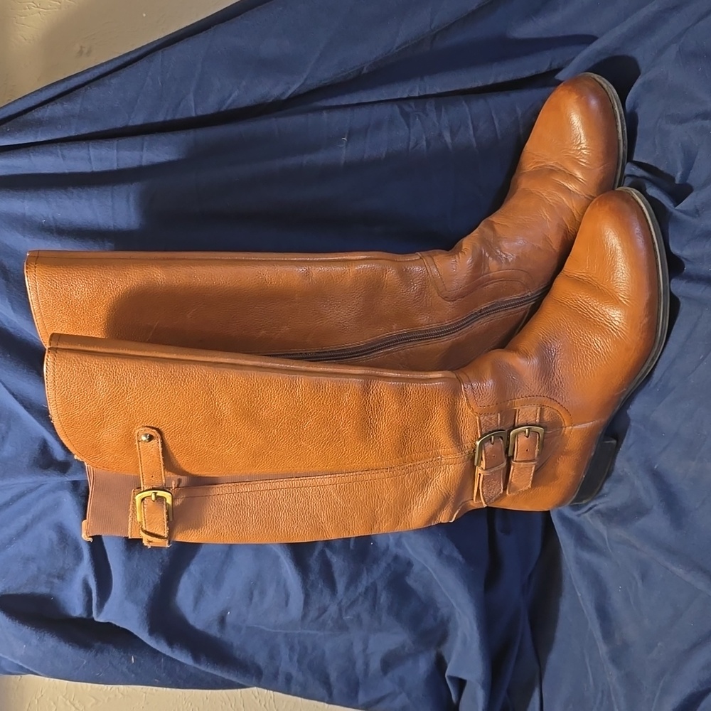 Naturalizer Camel over the Calf Boots 7.5